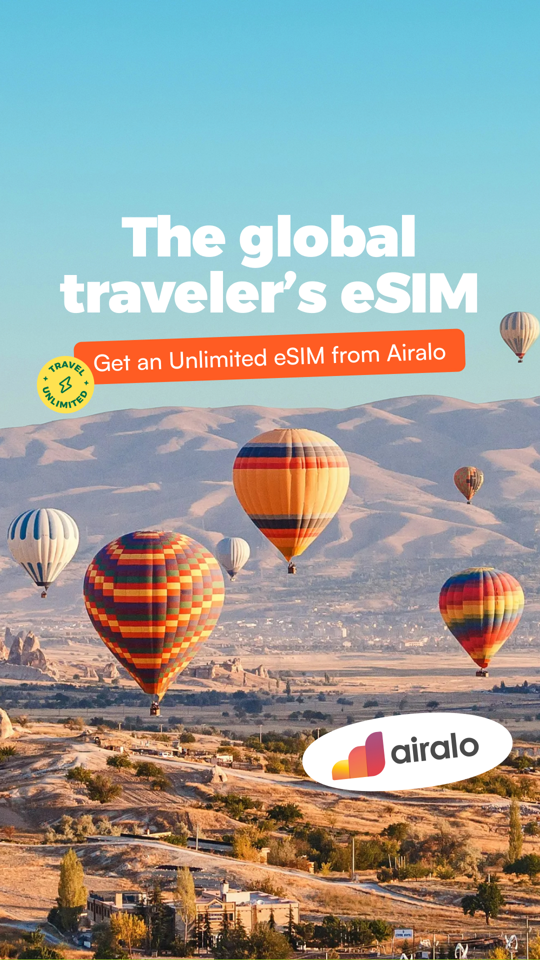 Airalo Global eSIM Store Facebook ad