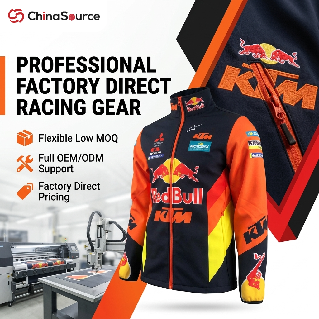 EaseSourcer-CN Facebook ad: Sourcing apparel for motorsport and professional racing…