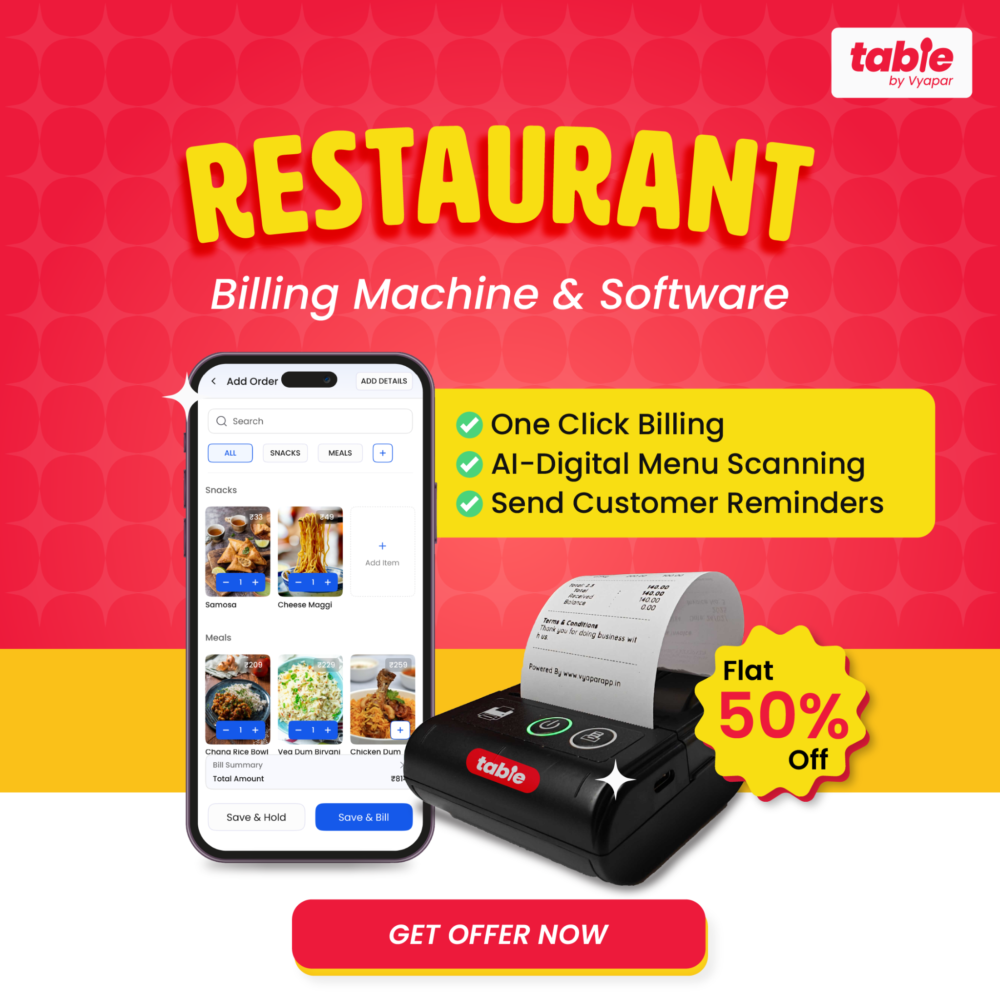 Table by Vyapar Facebook ad