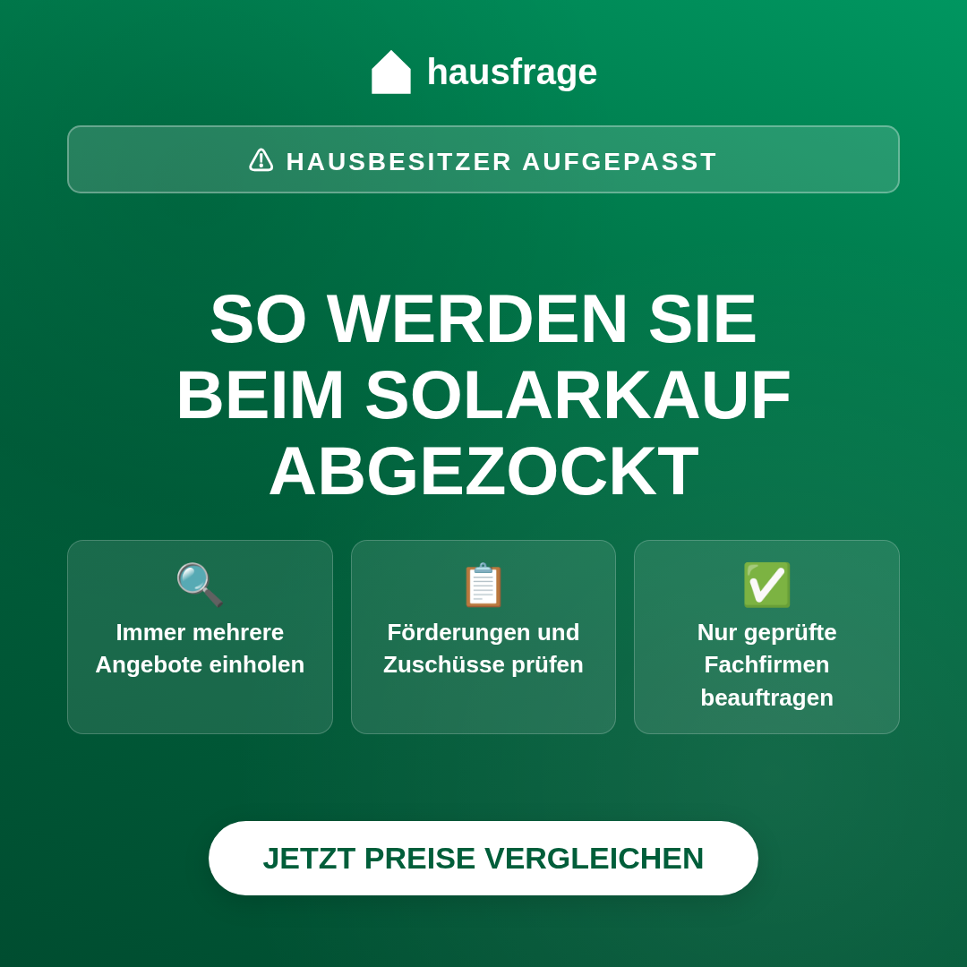 Hausfrage Facebook ad