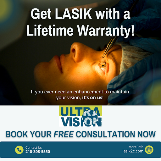 UltraVision Eye Care Centers Facebook ad: Ready to Ditch Glasses for Good?