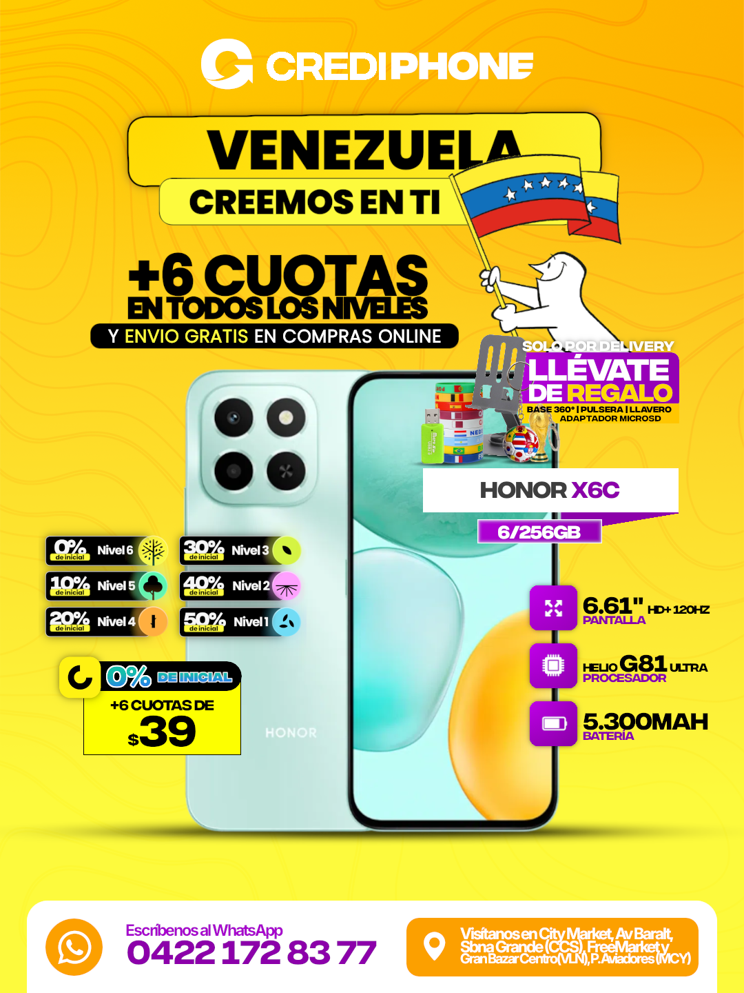 Crediphone Facebook ad: ¡0% de inicial y 6 cuotas La oportunidad…