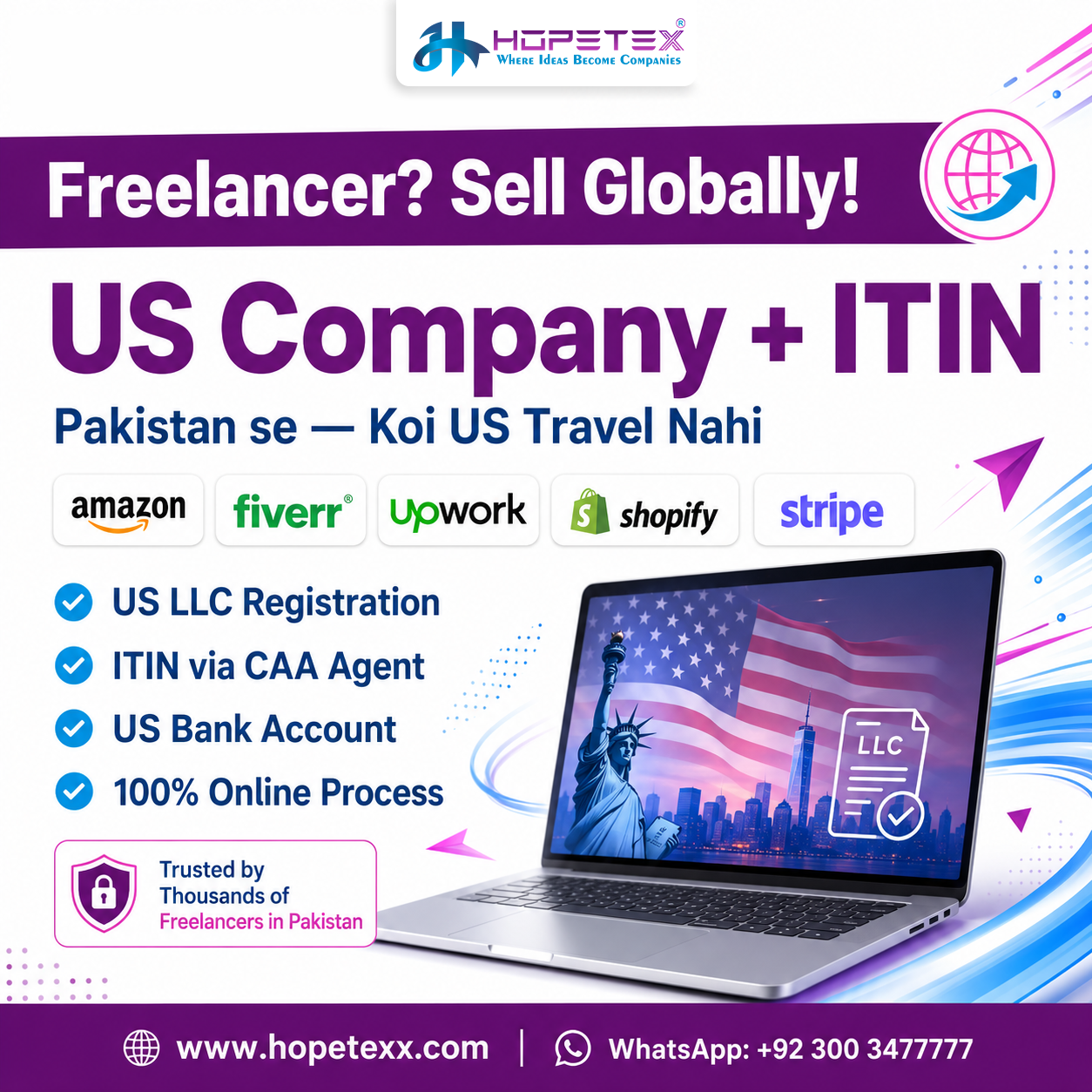 HopeTex International  Facebook ad