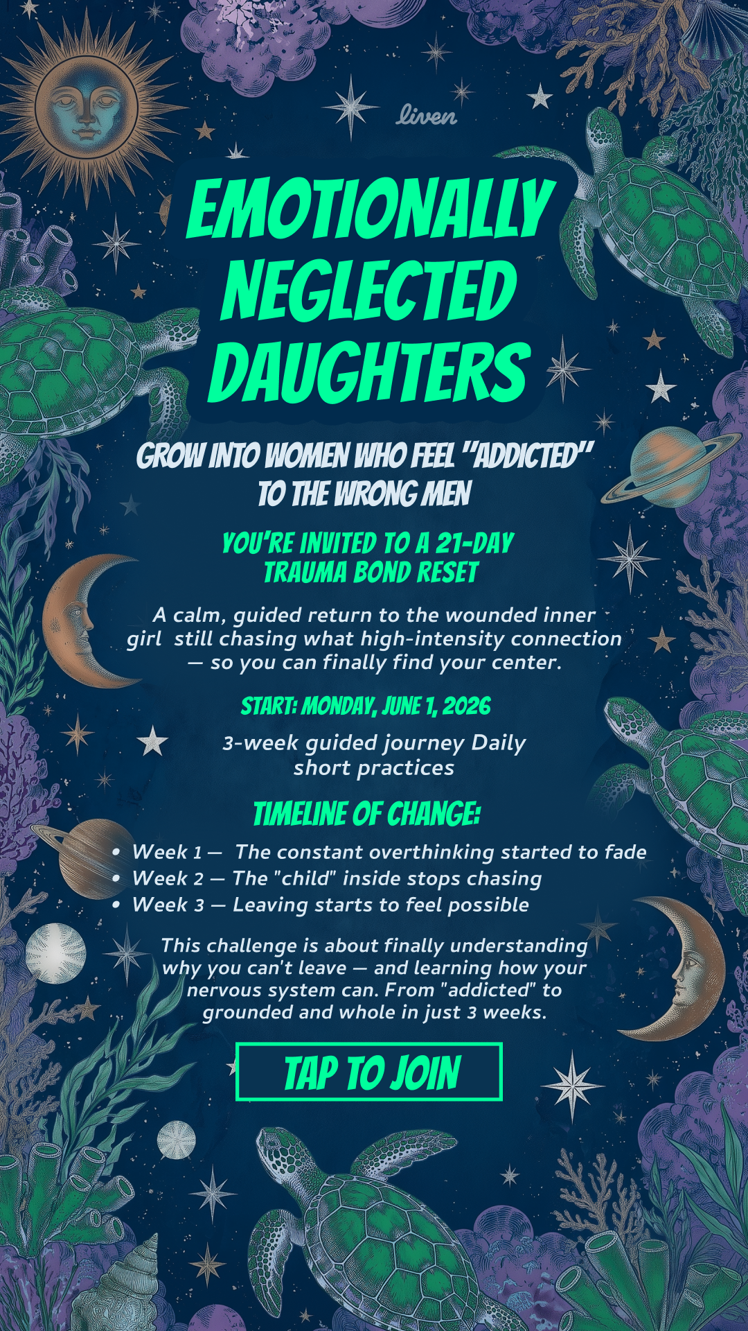 Liven: Self-Discovery Community Facebook ad