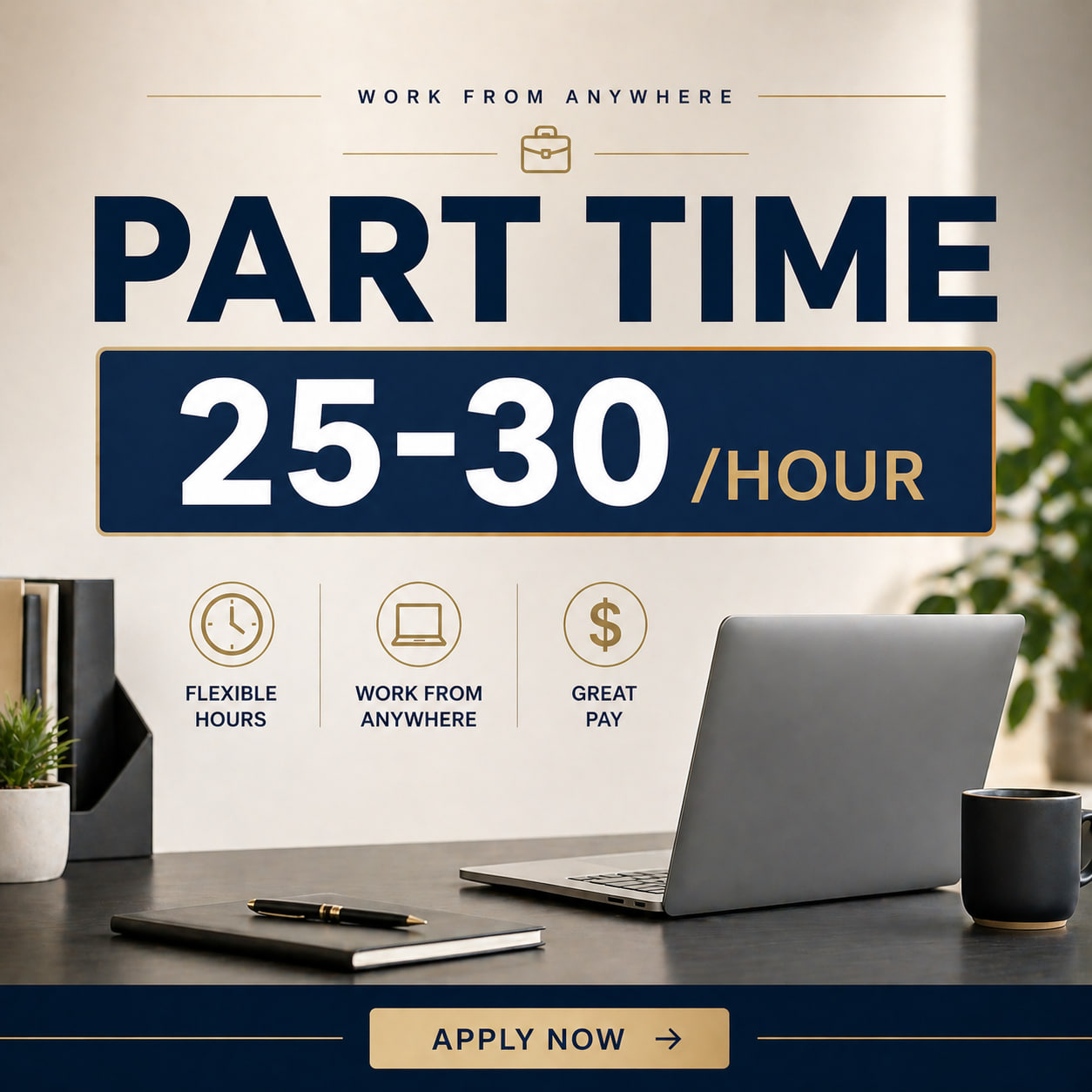 OAK Circle Facebook ad: Work From Home | 25-30/hr