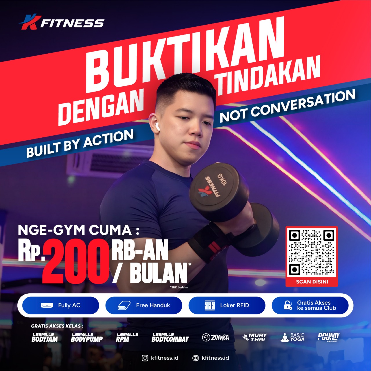 K Fitness Facebook ad: Yuk Join di K Fitness