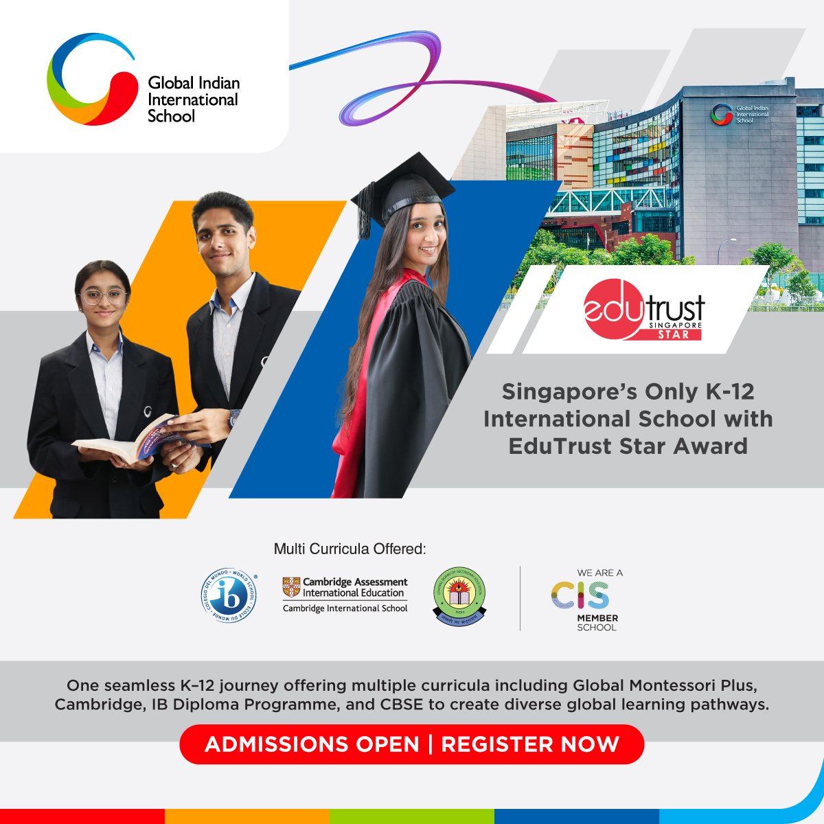 Global Indian International School - GIIS SMART Campus - Punggol, Singapore Facebook ad: Singapore's Top K-12 International School