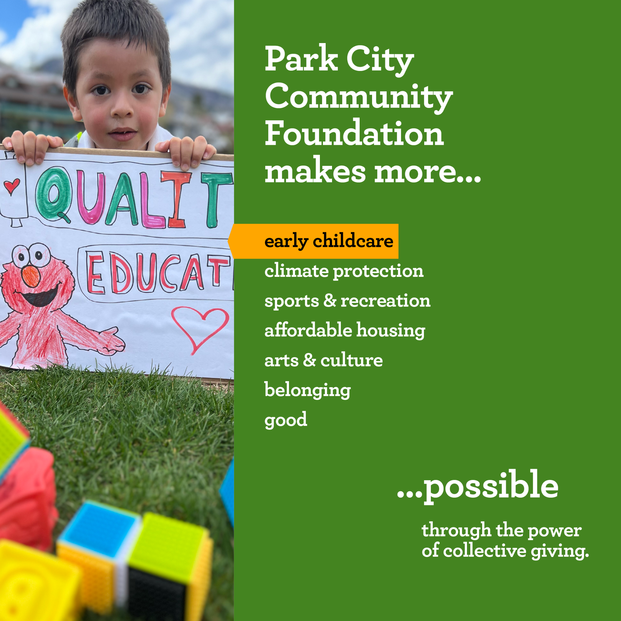 Park City Community Foundation Facebook ad: Together, We Can Make More Possible!