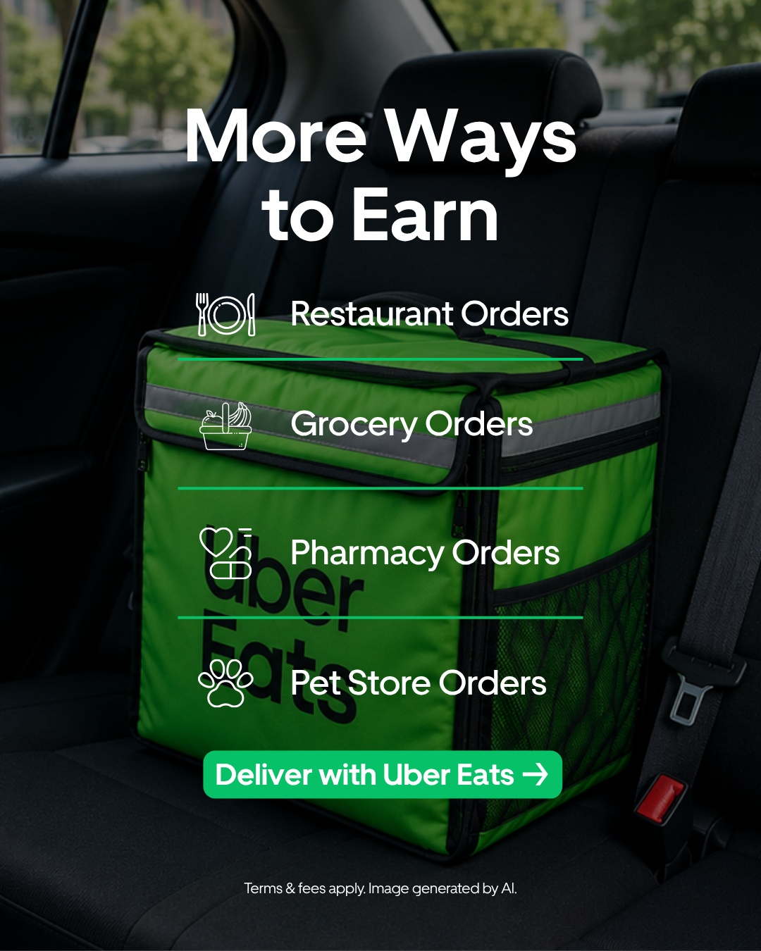 Uber Eats Facebook ad