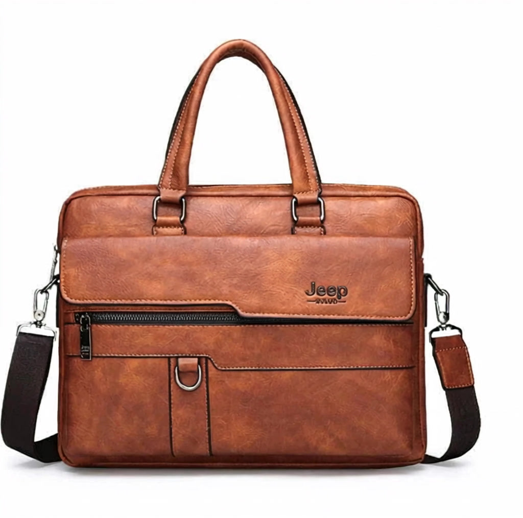 Kayhubb Facebook ad: Jeep Leather Laptop Bag & CrossBody Bags