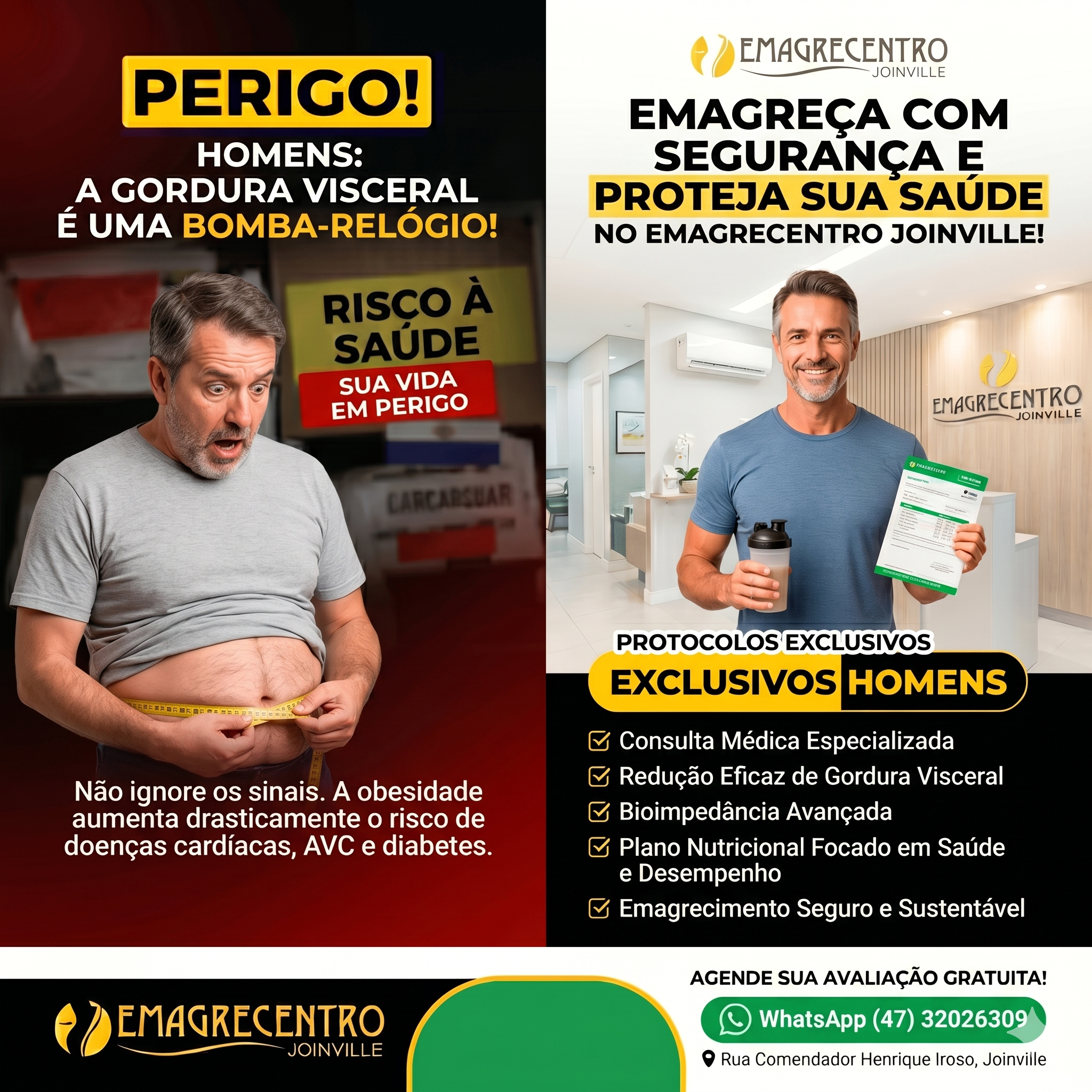 Emagrecentro Joinville-SC Facebook ad: Emagreça de forma saudável! L