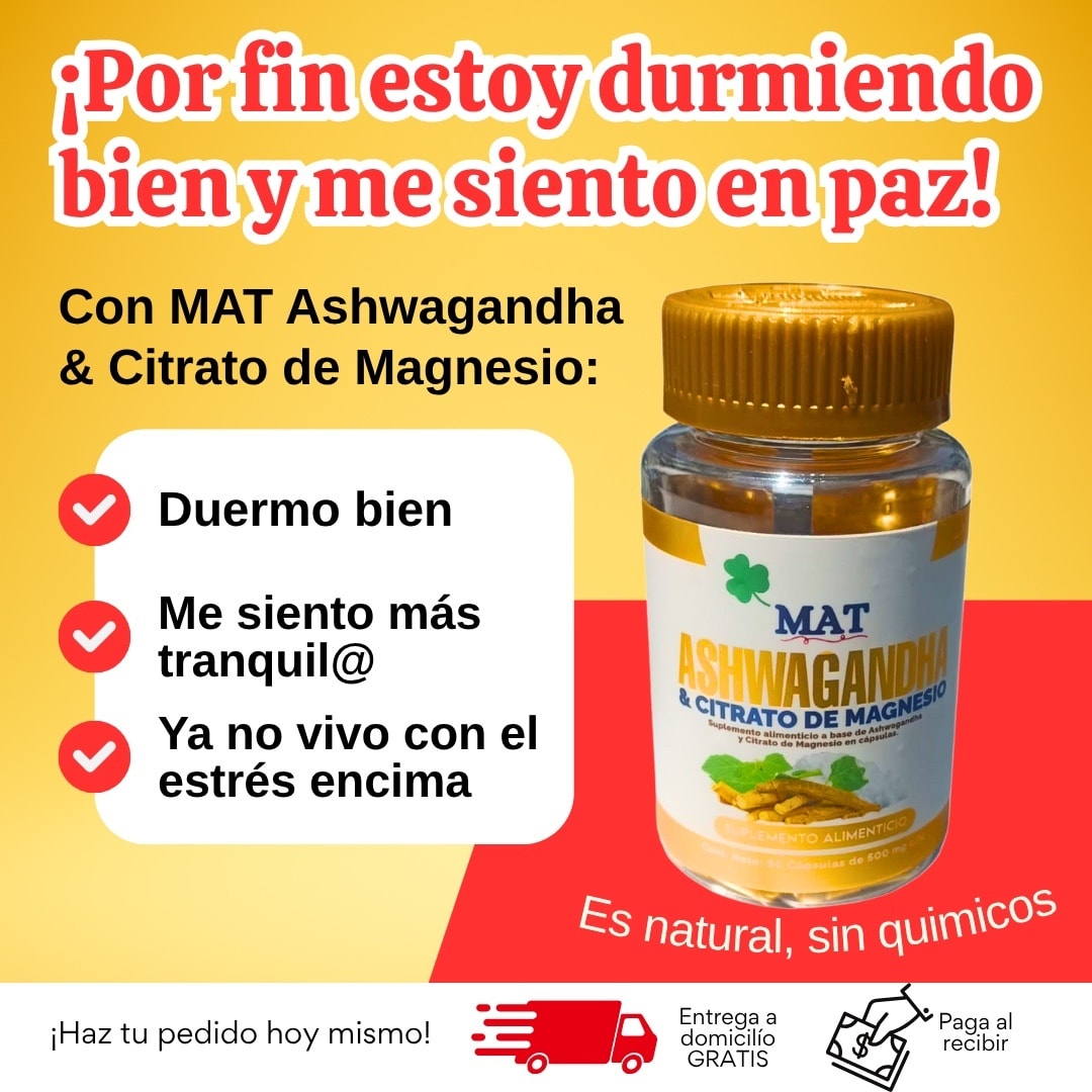 Ashwagandha + C-Magnesio Matamoros Facebook ad: Con las Cápsulas de ASHWAGANDHA con Citrato de…