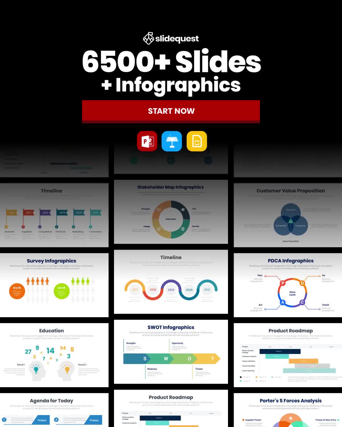 SlideQuest Facebook ad: LAST CHANCE! Get Full Access to 6500+ Slides