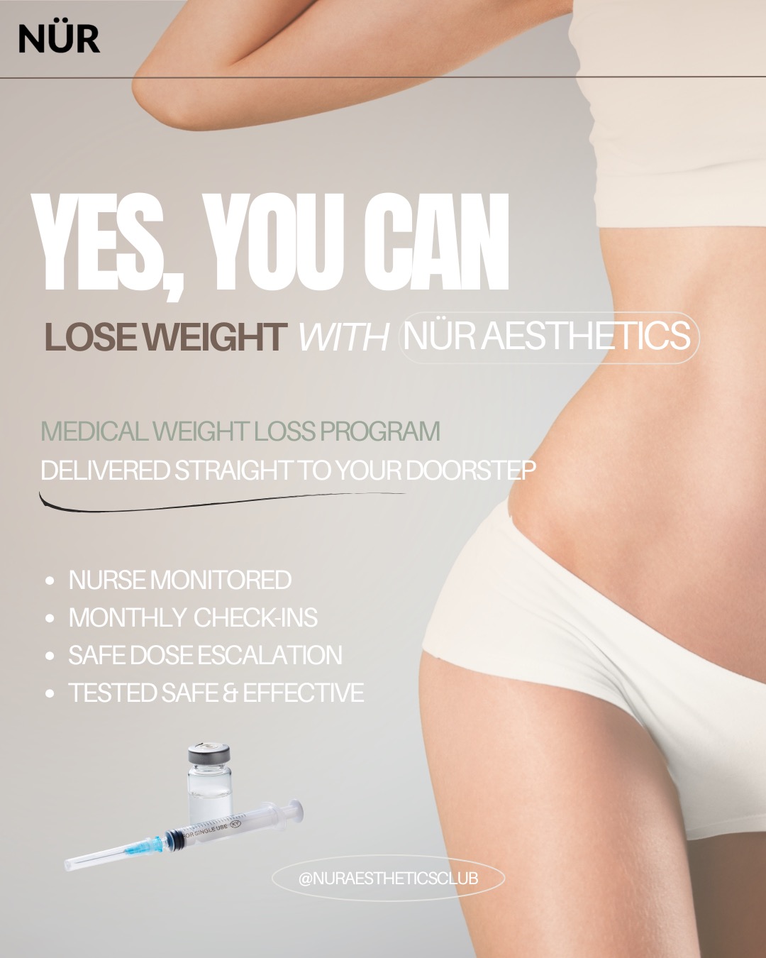 Nür Aesthetics Club- Bay Area Facebook ad from Dec 27, 2025