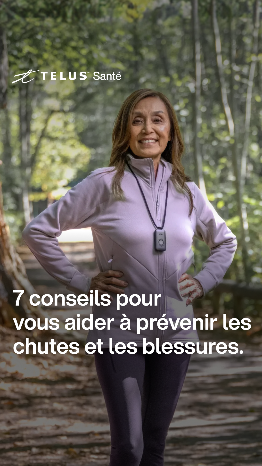 TELUS Santé Facebook ad: Accès à de l’aide en cas de besoin.