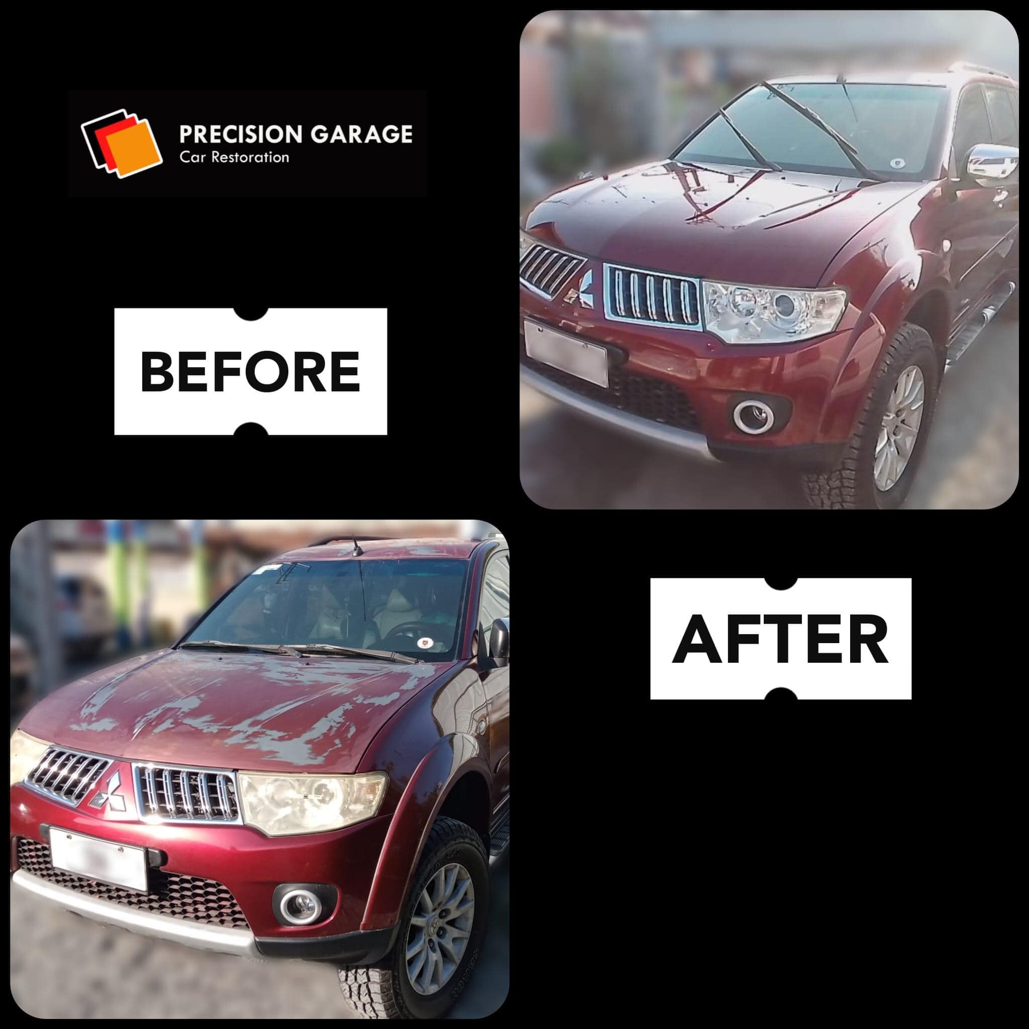Precision Garage Facebook ad: MAKE YOUR CAR LOOK NEW AGAIN