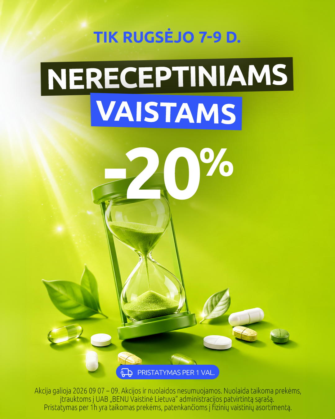 BENU Vaistinė Facebook ad: Apsipirk benu.lt