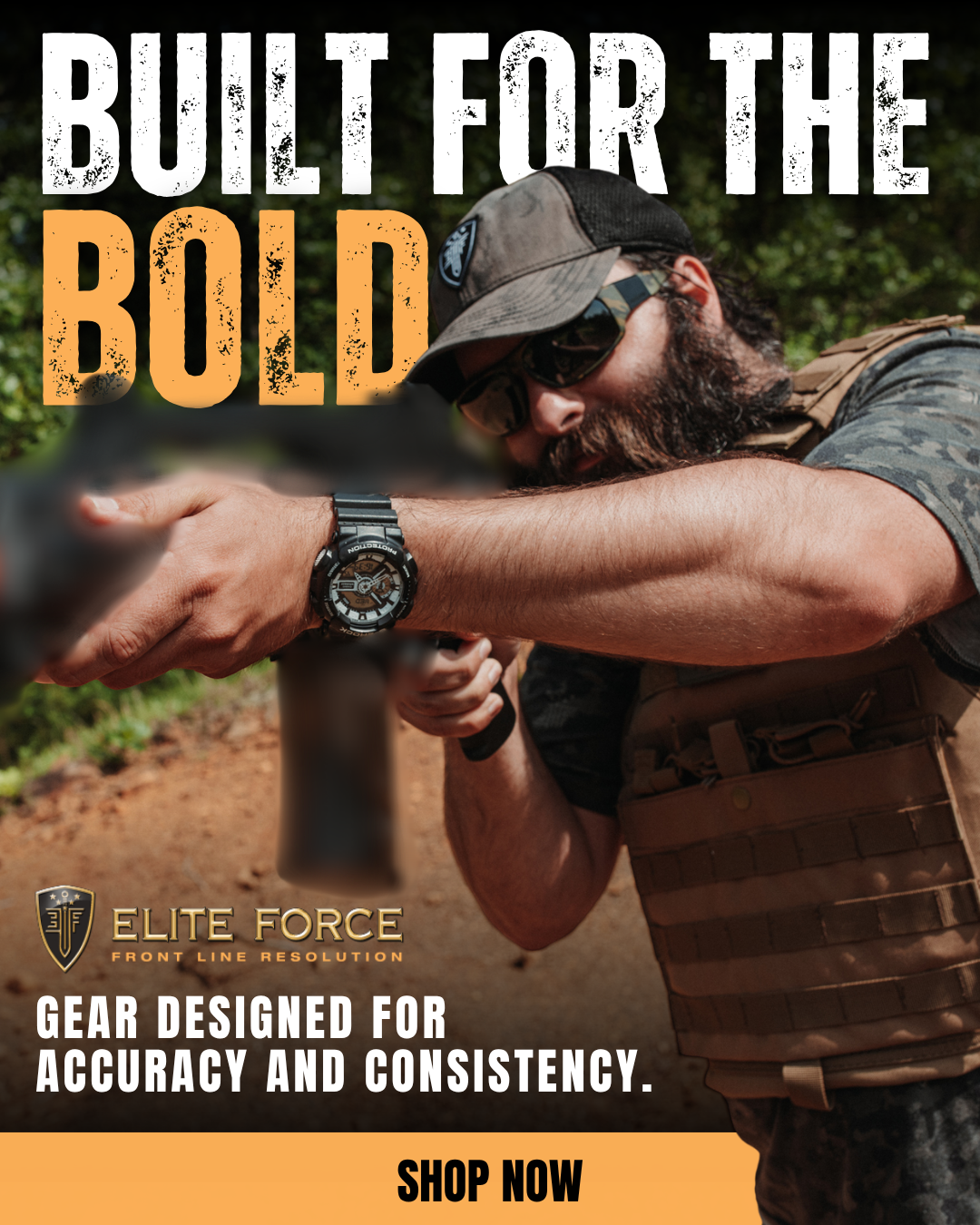 Elite Force Facebook ad: Built for the Bold