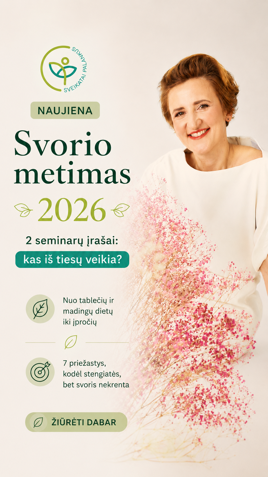 Sveikatai palankus su Raminta Bogušiene Facebook ad: Net 2 seminarų įrašai!