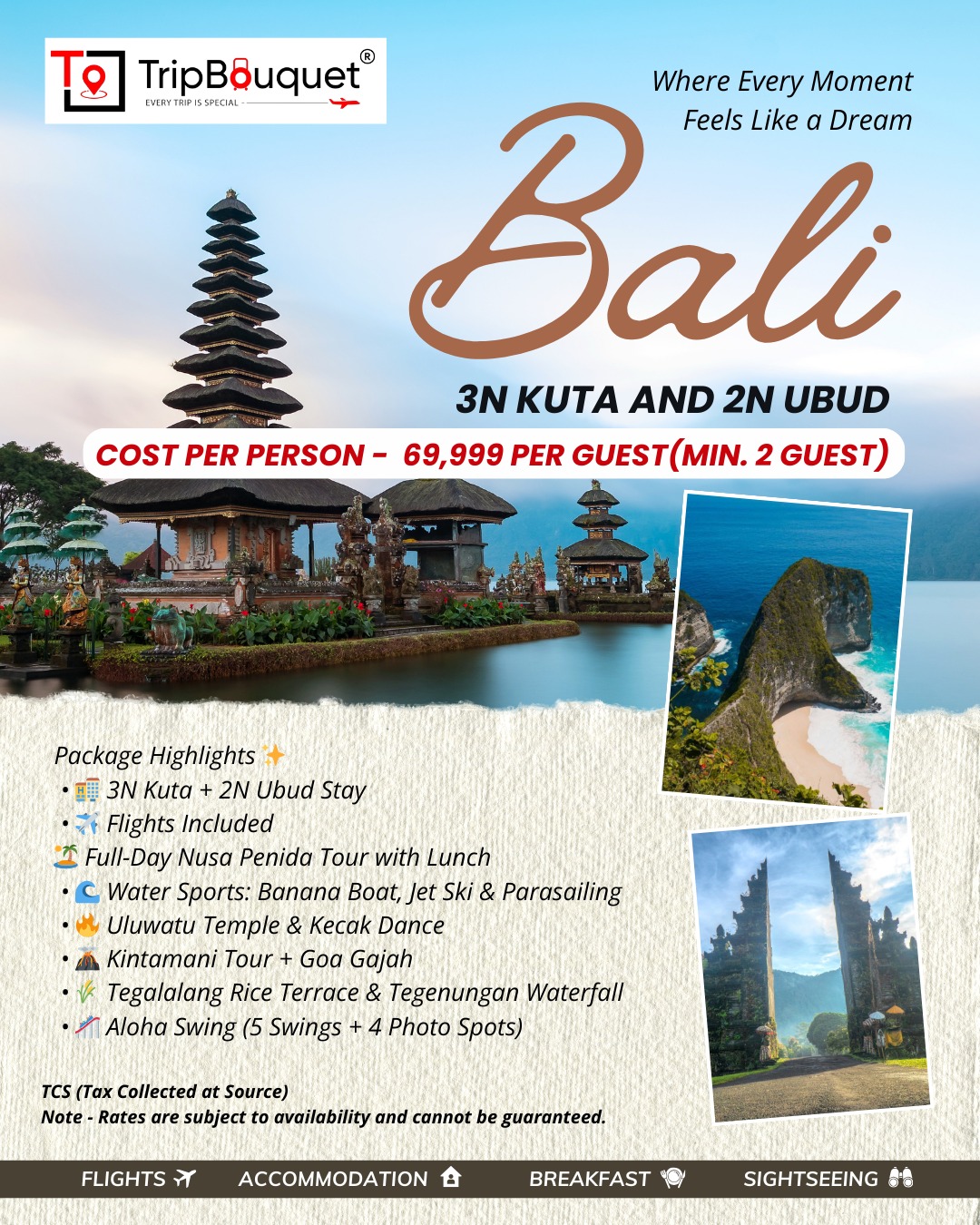 TripBouquet Facebook ad: Experience Bali Like Never Before