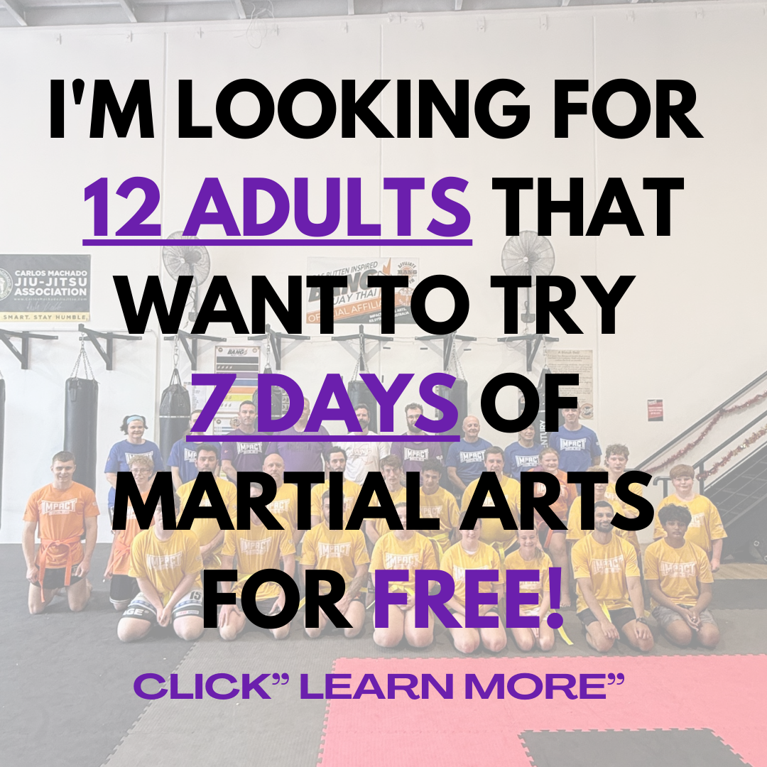 Impact Martial Arts Kilsyth Facebook ad: 7 Day Beginner Kickboxing Experience Program
