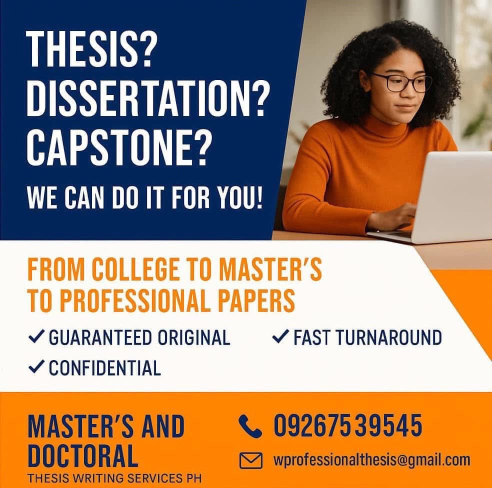 Masters and Doctoral Thesis Writing Services PH Facebook ad: ALL KINDS OF PAPERWORK ASSISTANCE, JUST NAME IT!