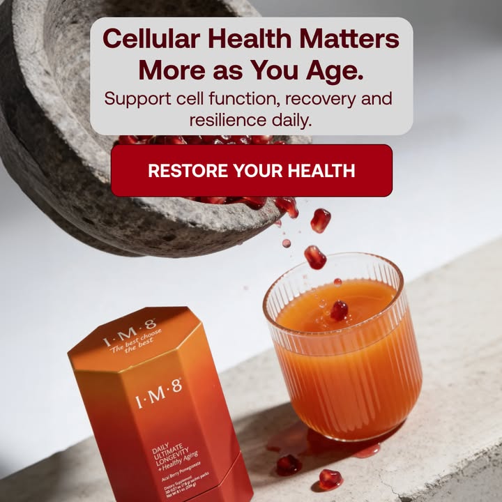 IM8 Global Facebook ad: Longevity Starts at the Cellular Level