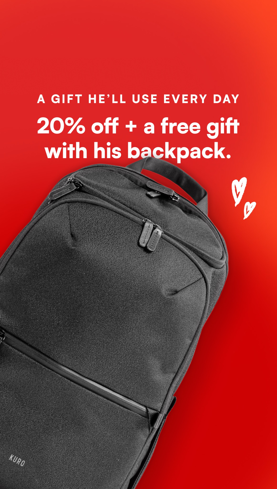 Kuro Essentials Facebook ad: Get a Free Sling + 20% Off