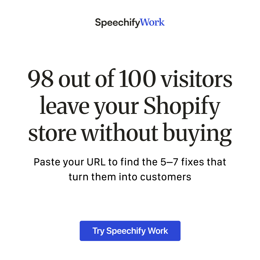 Speechify Work Facebook ad