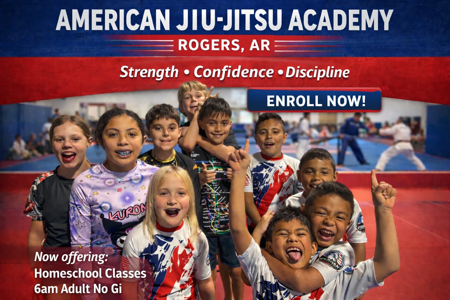American Jiu Jitsu Academy Facebook ad: Learn Jiu Jitsu in Rogers, Ar.