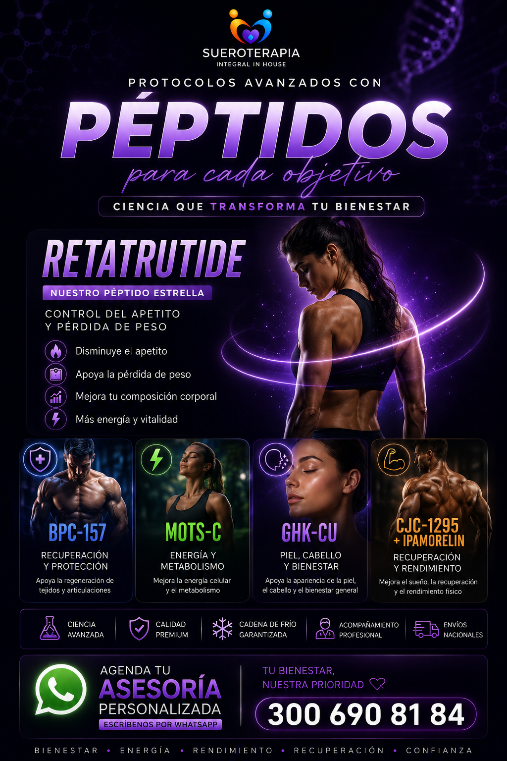 Sueroterapia Integral In House Facebook ad: ¿Qué péptido se adapta mejor a ti?