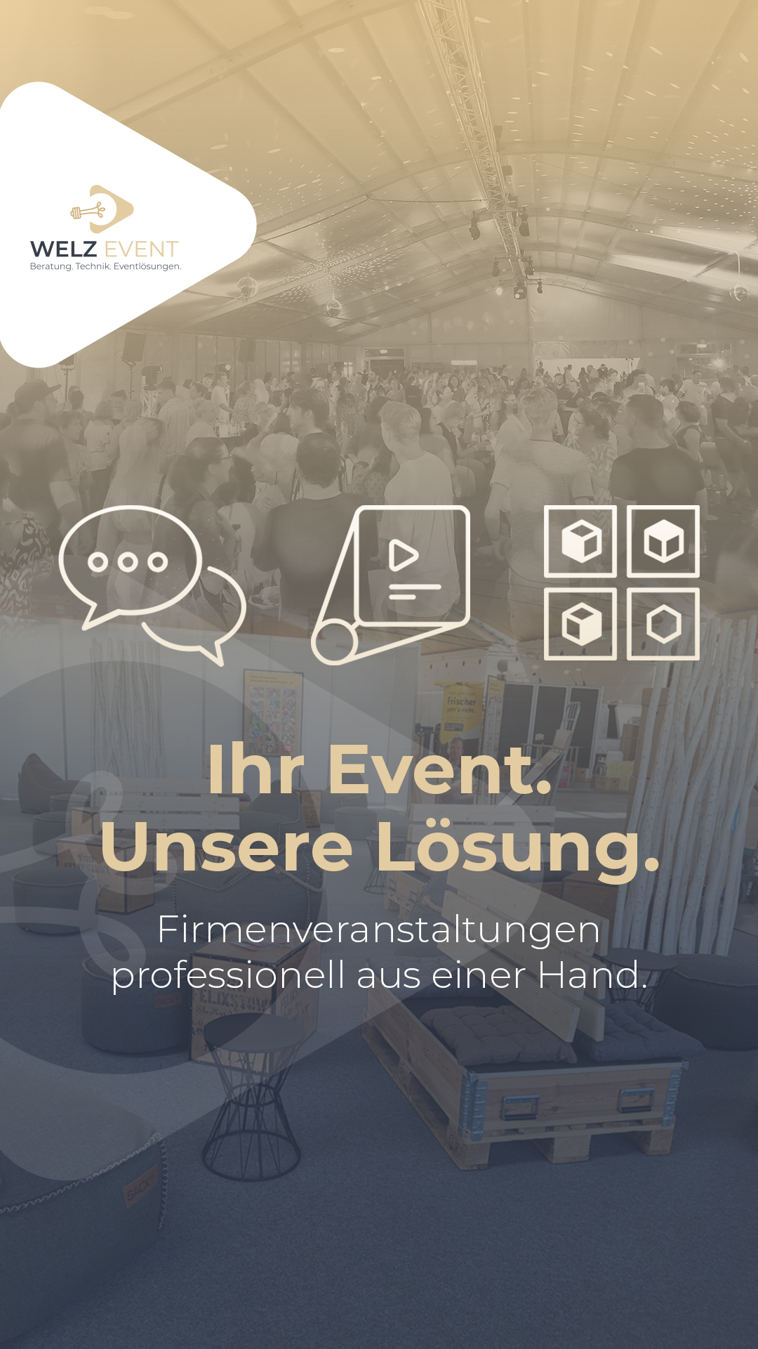 Welz Event Facebook ad: WELZ EVENT | Beratung. Technik. Eventlösungen.