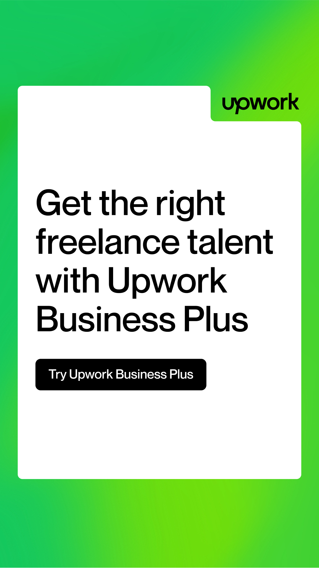 Upwork Facebook ad