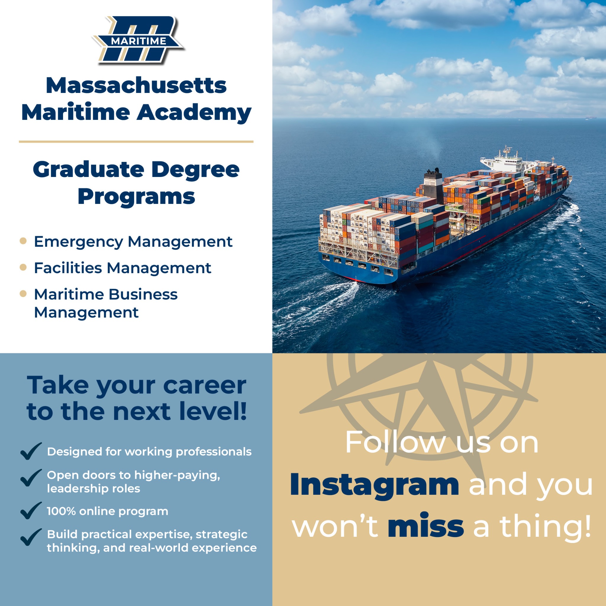 Massachusetts Maritime Academy Graduate Programs Facebook ad
