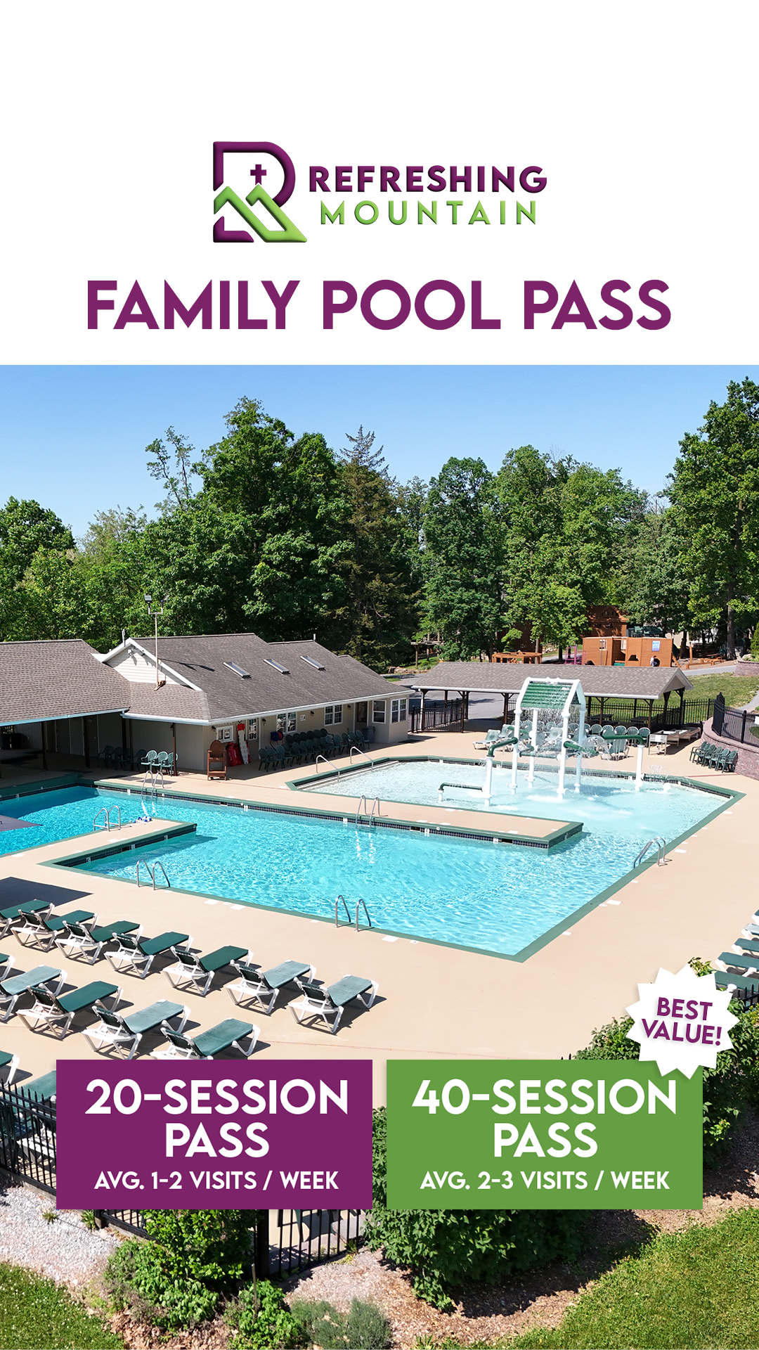 Refreshing Mountain Retreat & Adventure Center Facebook ad from May 28, 2026