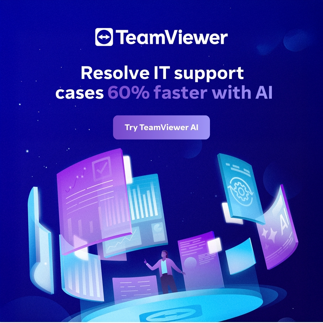 TeamViewer Facebook ad: Try TeamViewer AI