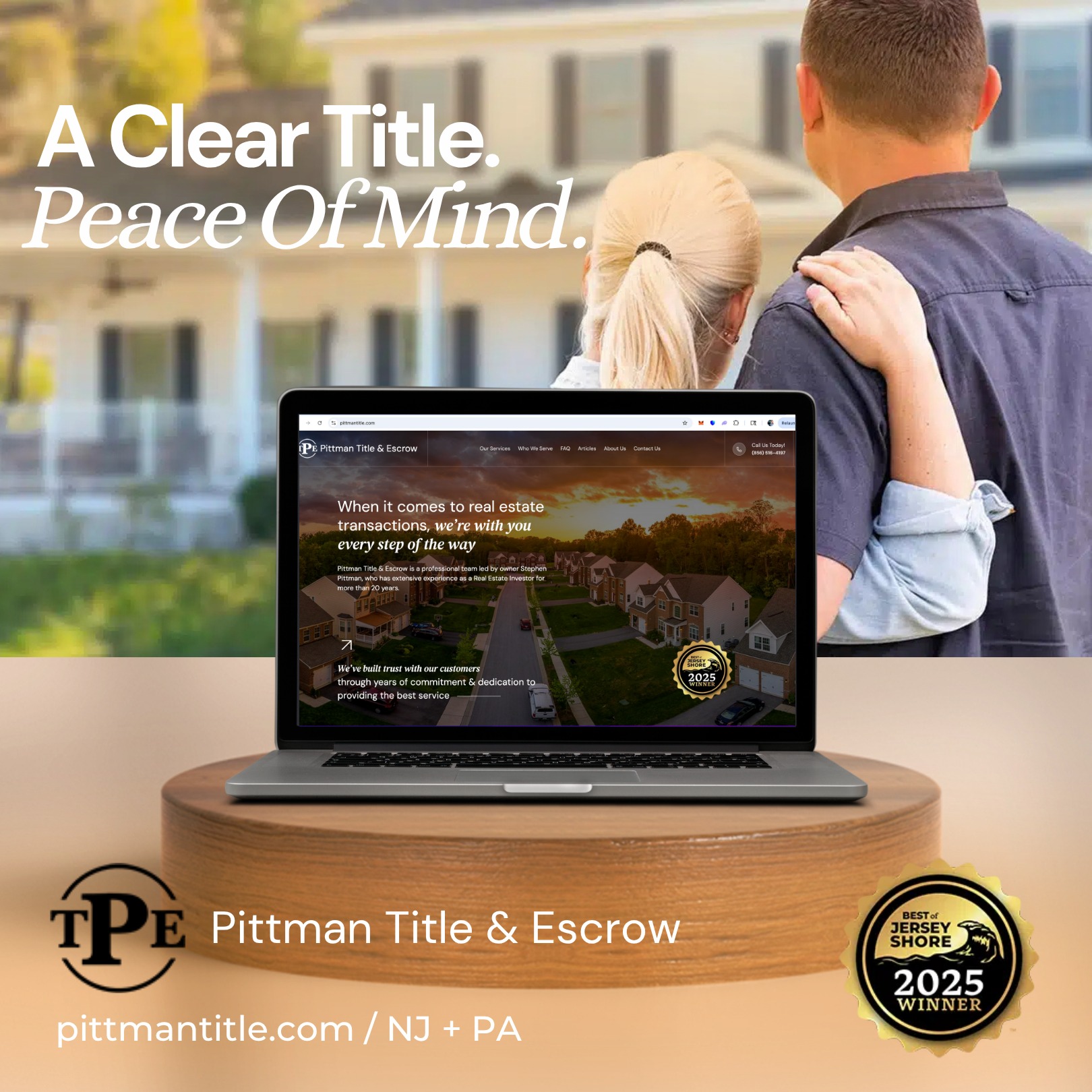 Pittman Title & Escrow Facebook ad: Your Closing. Done Right, The First Time.