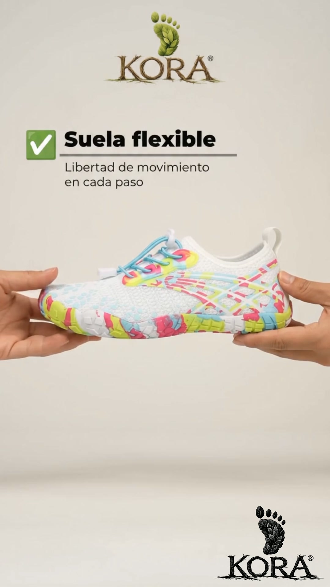Kora Barefoot Facebook ad: LIBERA TUS PIES