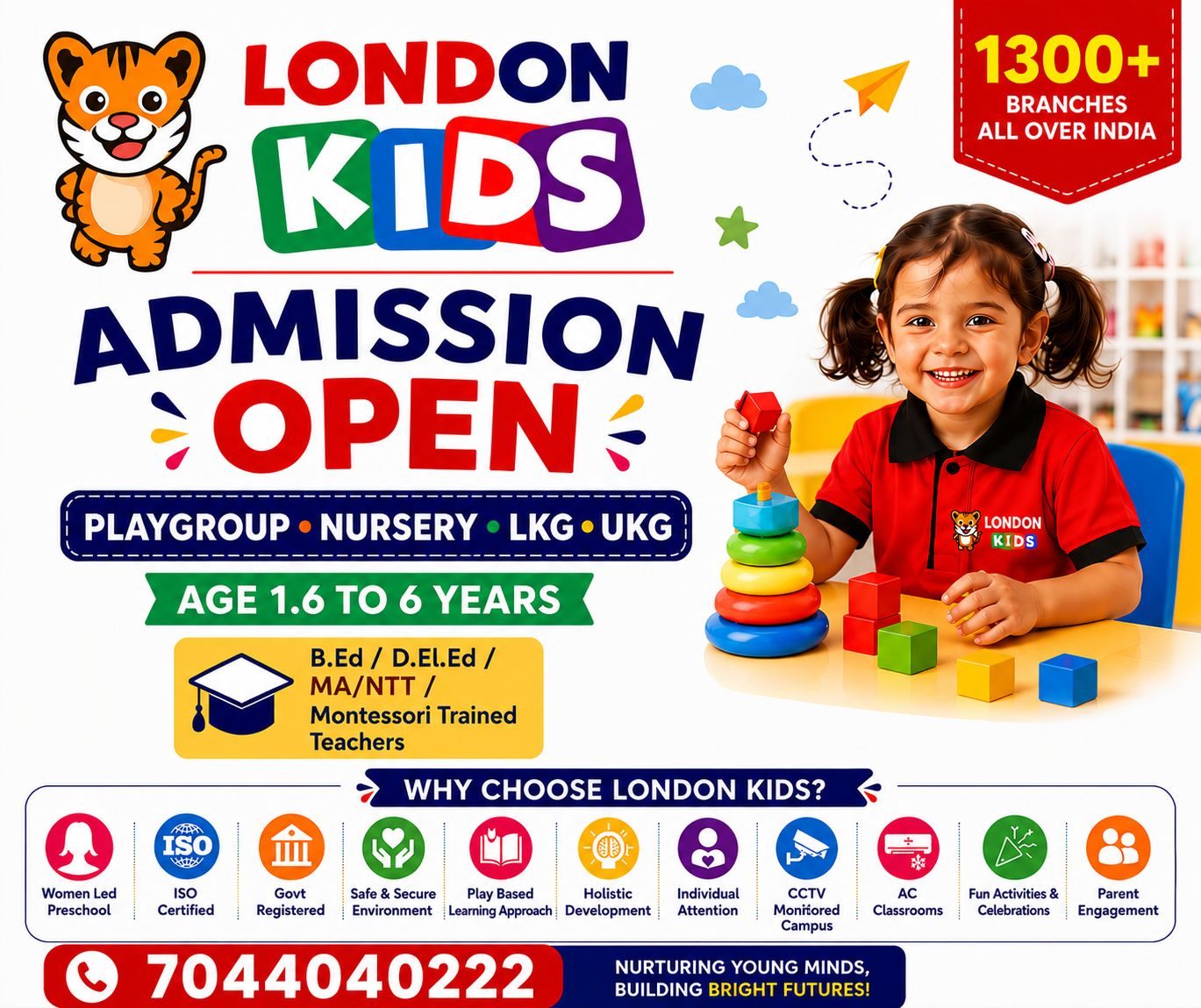 London Kids Preschool - Picnic Garden Facebook ad: Affordable education in a branded preschool.