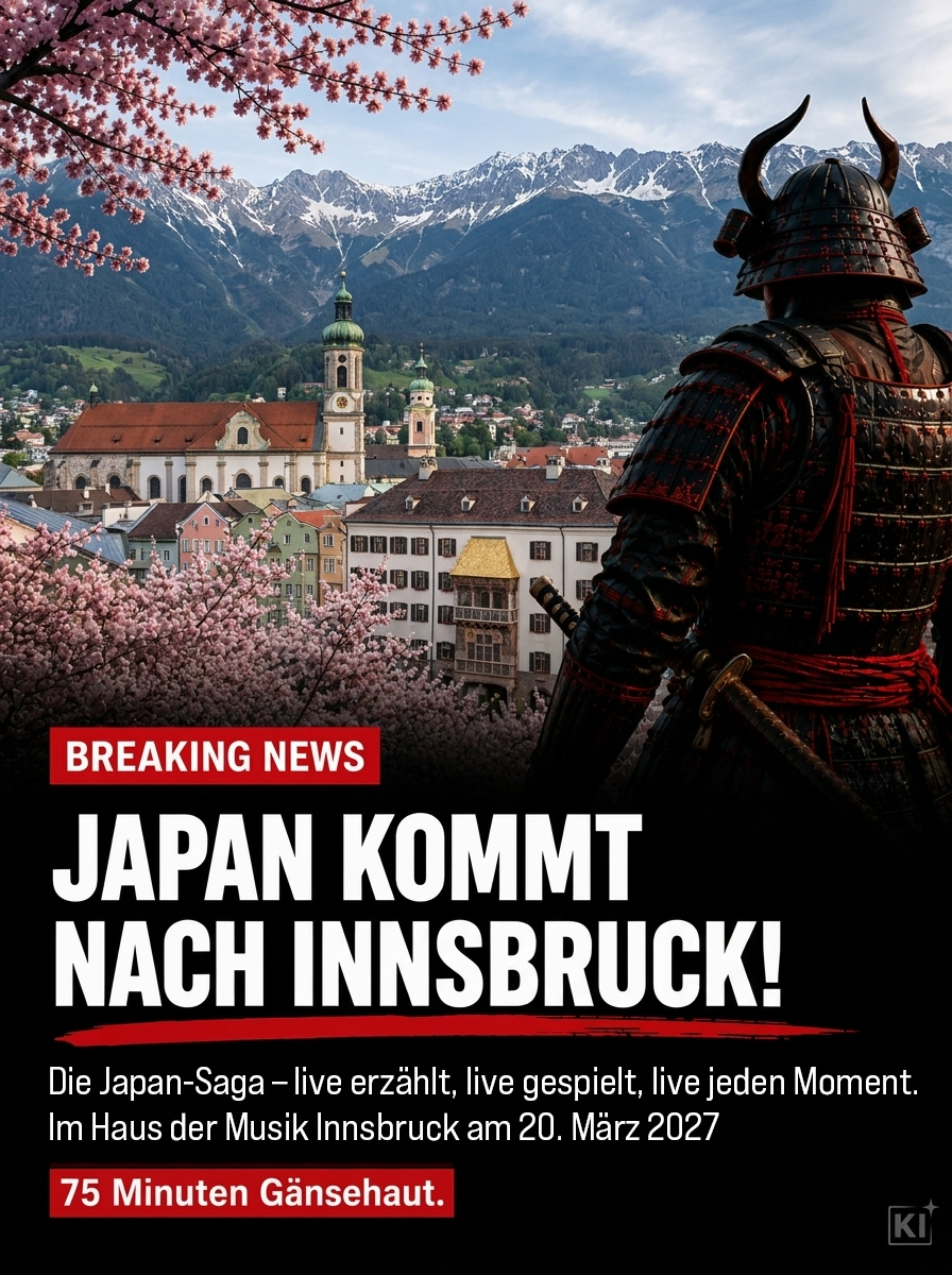 Dreamlight Concert Facebook ad: Japan, Die Saga einer Nation | Live-Erzählung in Innsbruck