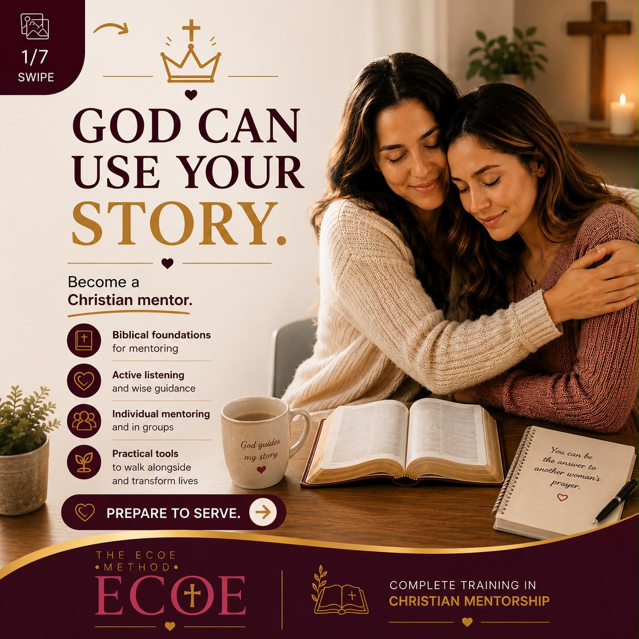 Raissa Barros Facebook ad: Become a Christian Mentor in 30 Days