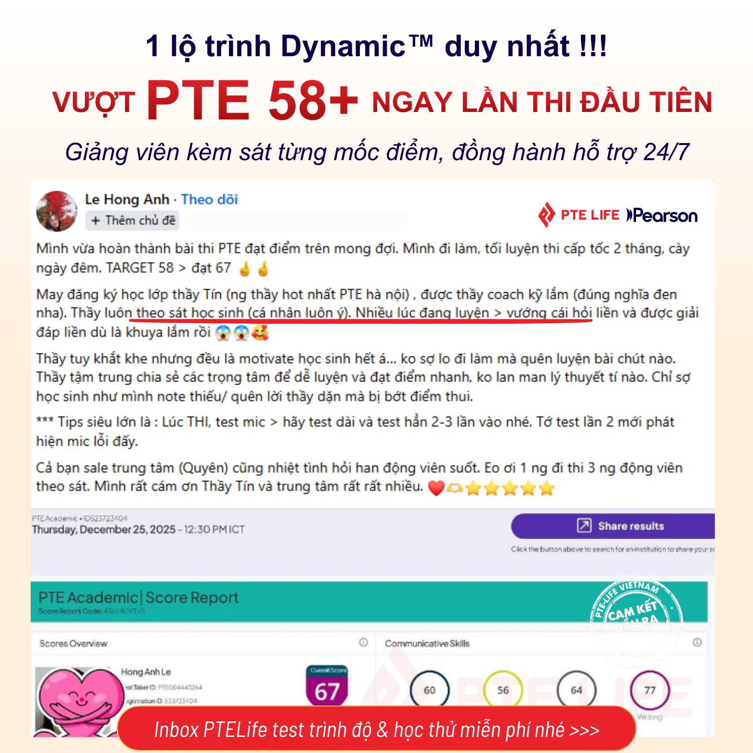 PTE Life - Bứt phá PTE 30 - 79+ Facebook ad