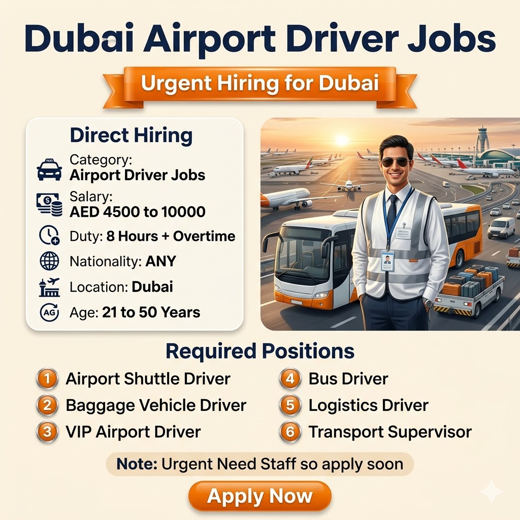 Our career Facebook ad: hiring for Airport Driver Jobs - Apply Now