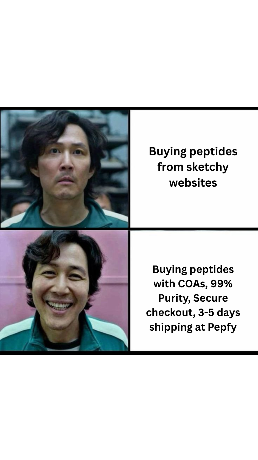 Pepfy Science Facebook ad: Get up to 30% OFF + 3-5 Days Free Shipping