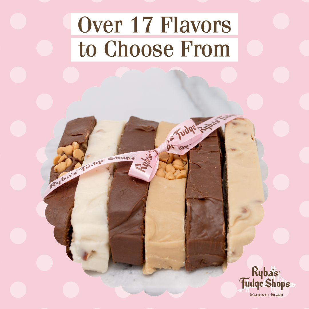 Ryba's Fudge Shops Facebook ad: Shop Mackinac Island Fudge Online
