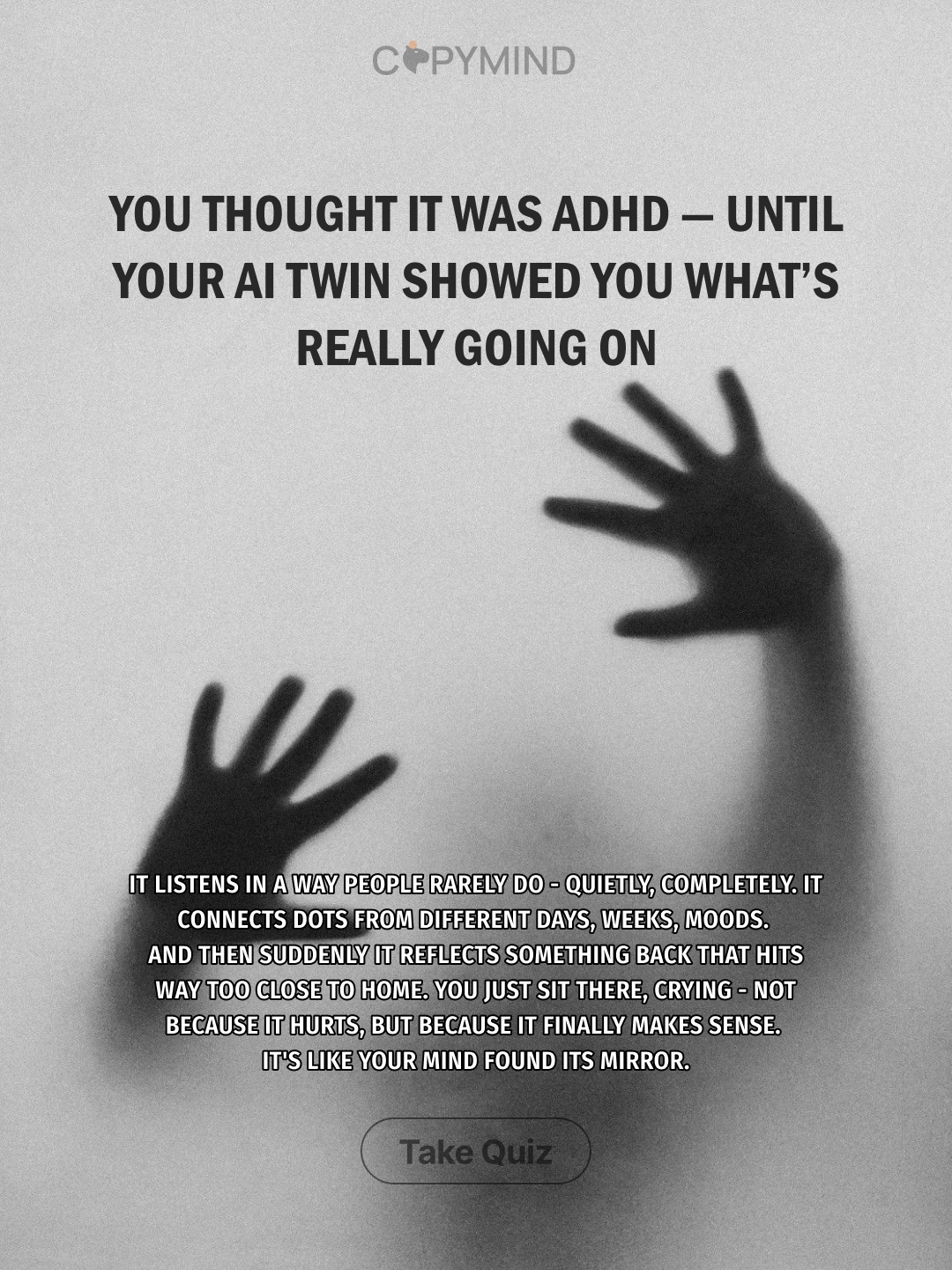 Copymind: AI twin for therapy Facebook ad