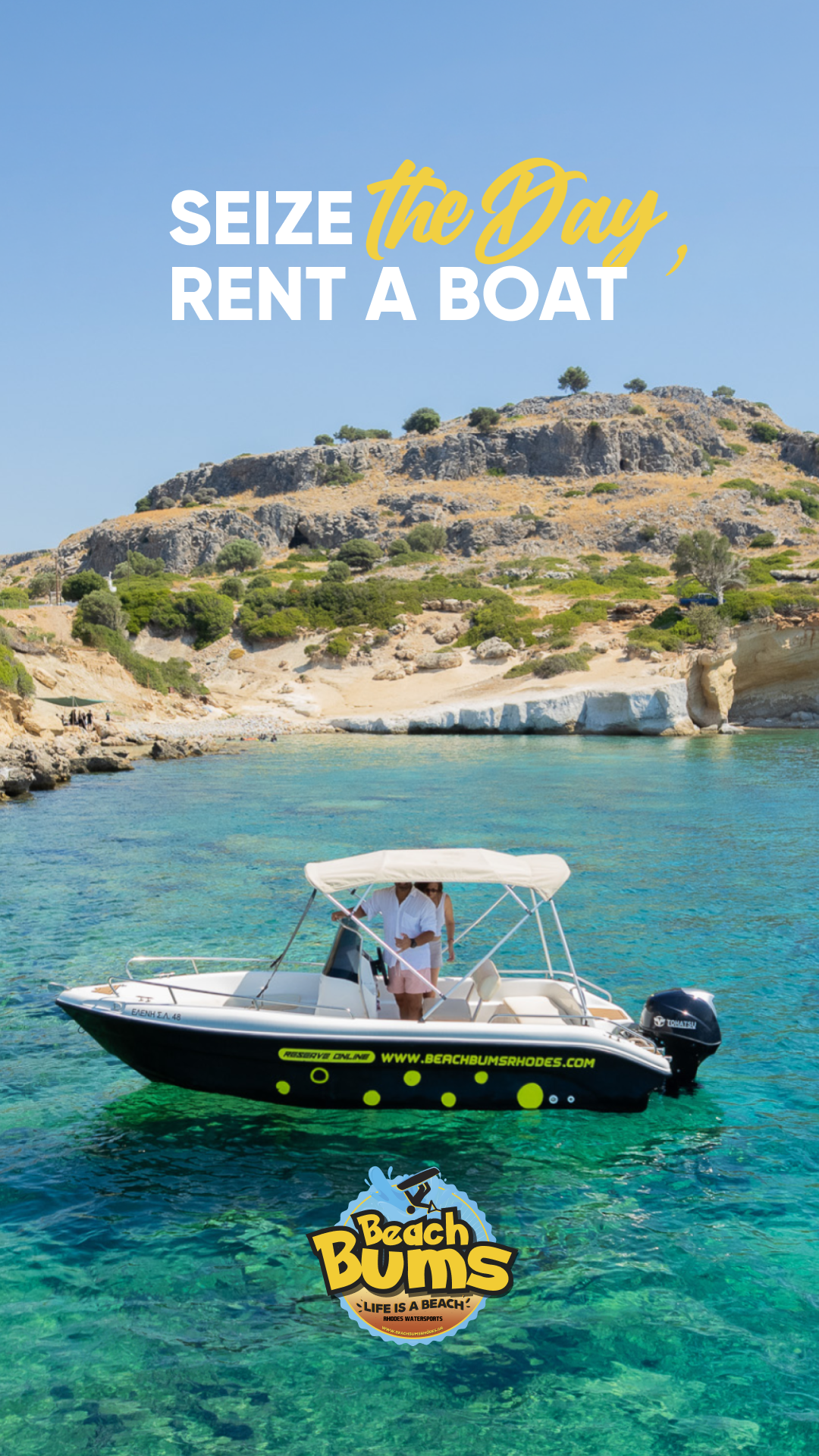 Beach Bums Water Sports Rhodes Facebook ad: Chat with us