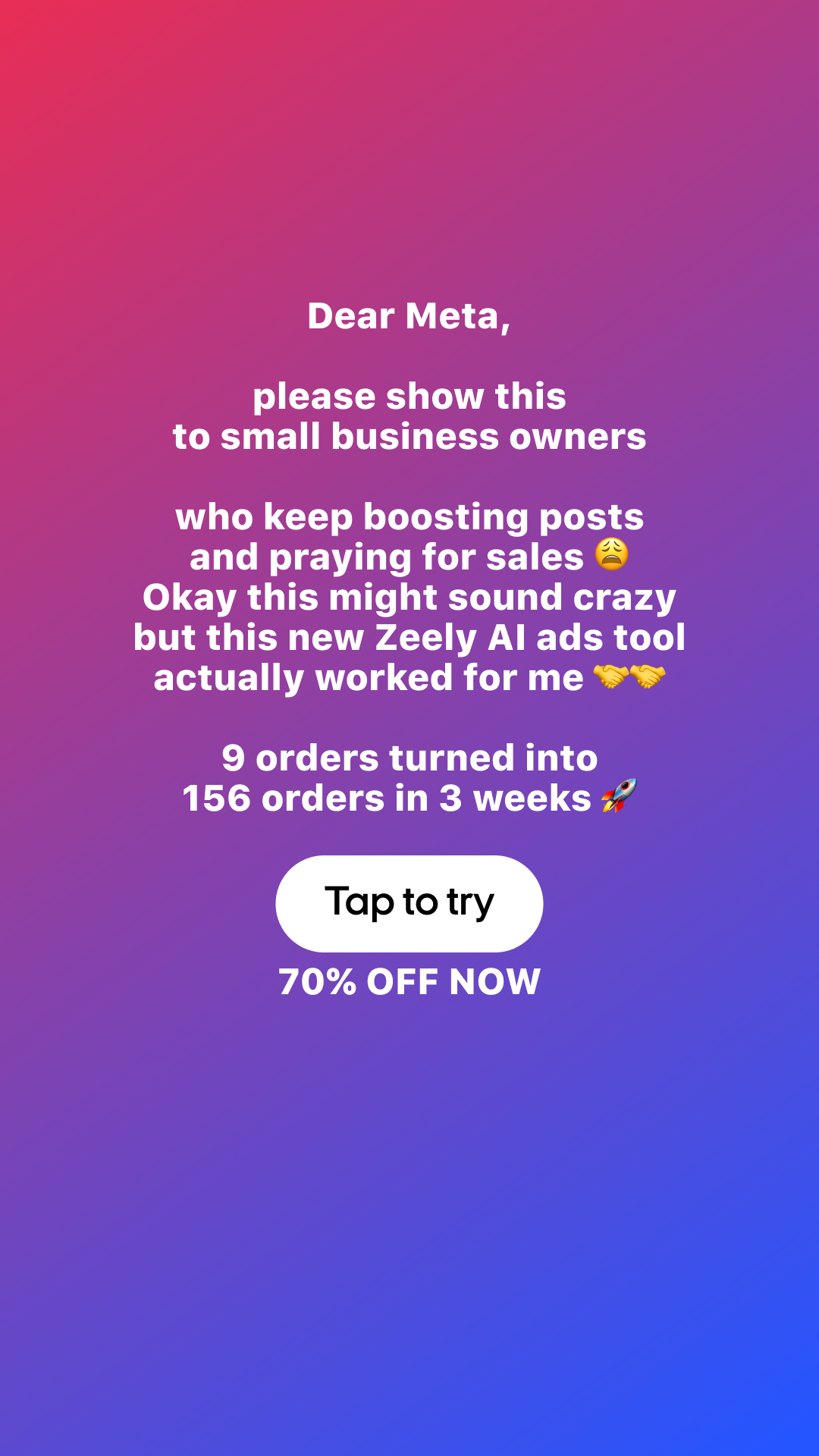 Zeely: Grow Sales with AI Facebook ad