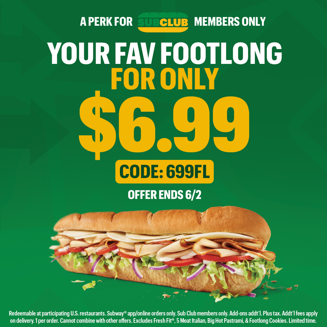 Subway Facebook ad