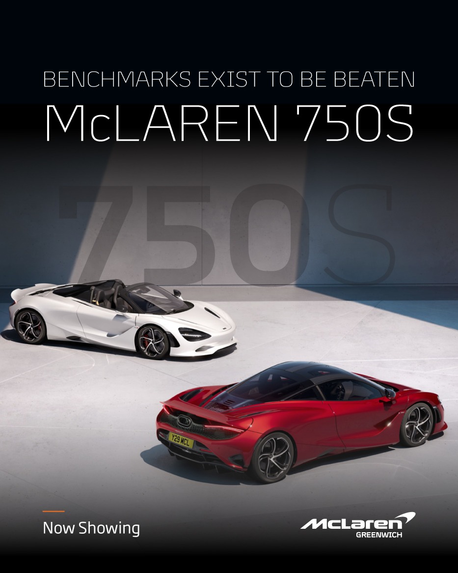 McLaren Greenwich Facebook ad: All New McLaren 750S
